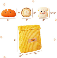 Hollypet Squeaky Hide and Seek Dog Toys for Small and Medium Dogs - Bread - image 3