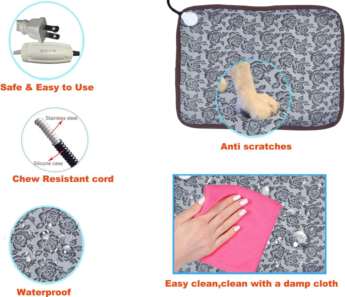 Extra Large Pet Heating Pad for Dogs - Rose / 47X30 inch - image 3