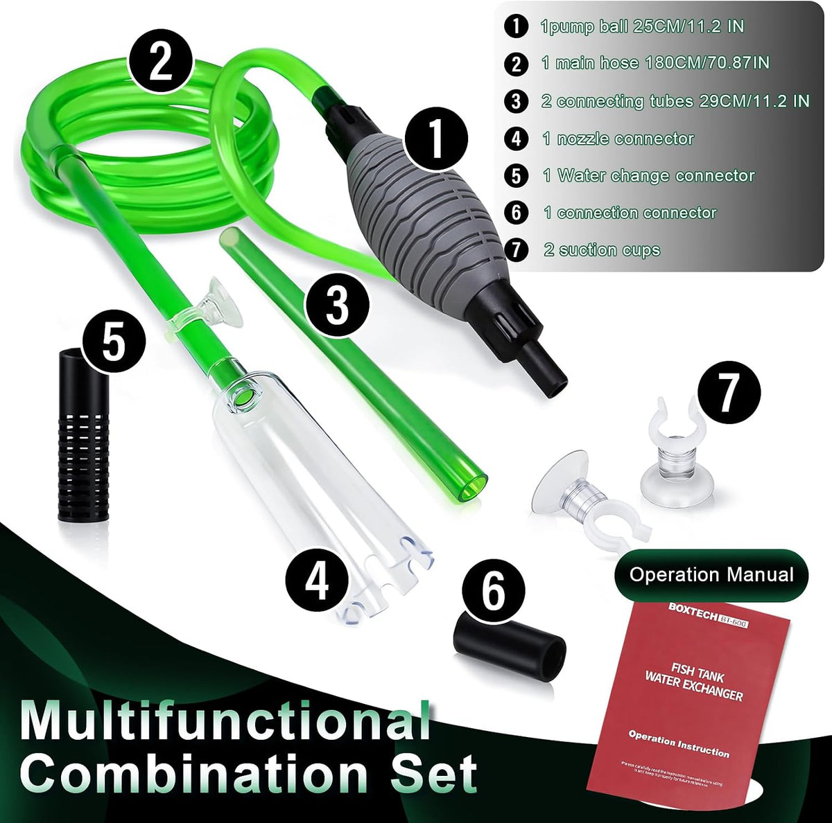 boxtech Fish Tank Water Change, Aquarium Gravel Vacuum Siphon - image 4