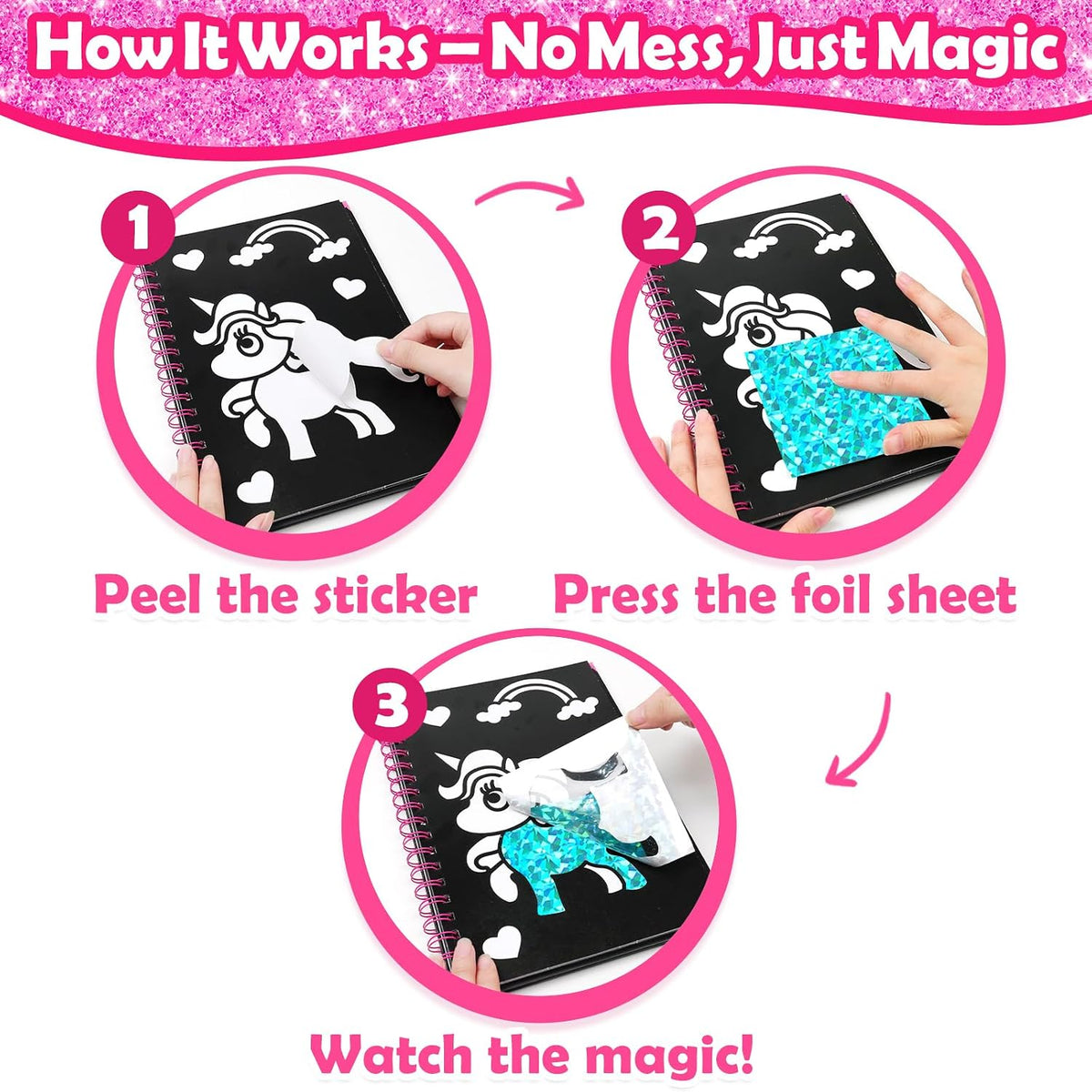 FUNNYB&G Foil Art Craft Kit for Kids - Princess - image 4