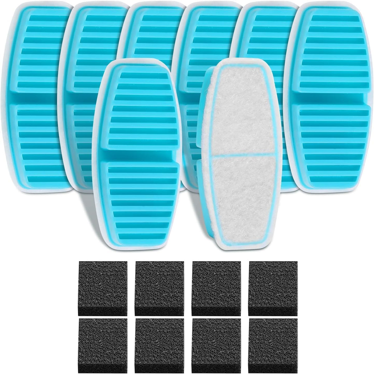 Cat Fountain Filters Replacement: 24 Filters – Essentials for Cats - 8 Filters +8 Sponges