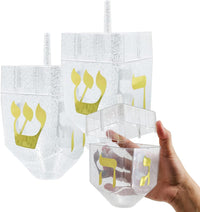 The Dreidel Company jumbo 6.5 inch transparent fillable Hanukkah dreidel - view 2