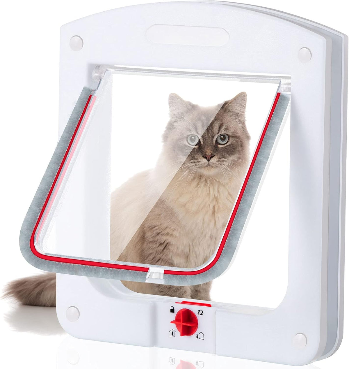 Saintrygo Cat Door Interior Exterior Door 4 Way Lock Circumference <