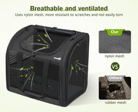 Pecute Cat Backpack with Widened Interior Space, Upgraded Dog Backpack Carrier with Various Ways to Carry, Pet Backpack with Breathable Mesh, Pet Travel Carrier with Soft Padded,Dark Grey