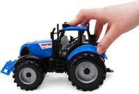 ToylandⓇ Friction Powered Farm Tractor with Opening Bonnet - Blue - image 2