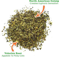 Meowijuana® Kalico Kush - Valerian Root and Catnip Blend - Large Bottle