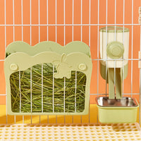 Rabbit Hay Feeder, Hay Rack for Bunny Guinea Pig Chinchilla - Green