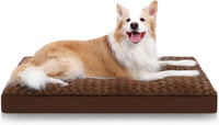 KSIIA Washable Dog Bed for Crate Waterproof for Medium Dogs - Brown / 35.0"L x 22.0"W x 3.0"Th