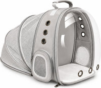 Expandable Cat Carrier Backpack with Bubble Window - Grey