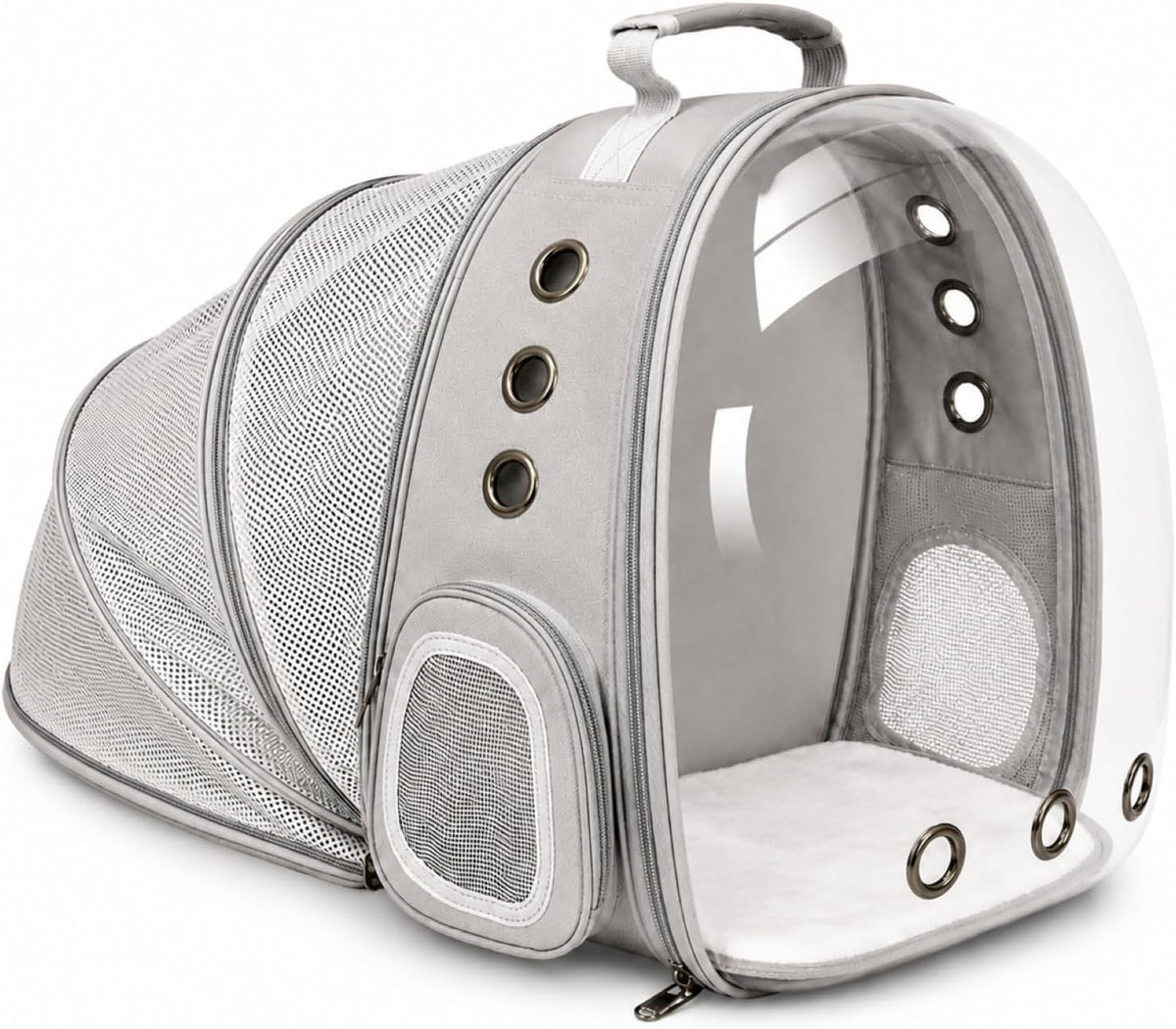 Expandable Cat Carrier Backpack with Bubble Window - Grey