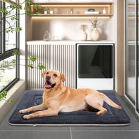 Large Dog Bed Soft Dog Crate Pad Mat 42 in Non-Slip Bottom Washable - 42.0"L x 28.0"W x 1.2"Th / Dark Blue Gray - image 2