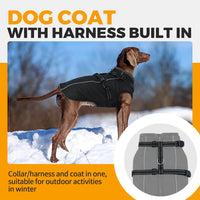 Dog Coat for Large Dogs Waterproof Dog Jacket with Harness Built in – Essentials for Dogs - XX-Large / Black - image 2