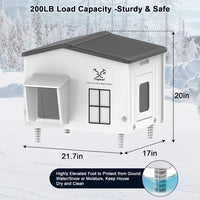 Heated Cat House for Outside - 21.7"x17"x20" - image 2