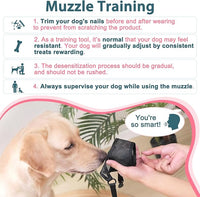 LUCKYPAW Dog Muzzle, Mesh Muzzle for Large Medium Small Dogs, Soft Mouth Guard for Biting Chewing, Breathable Mouth Guard with Adjustable Strap for Training(Hot Pink, L(Snout:9.75"-11"))