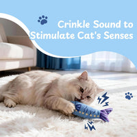 Nocciola Sardines Catnip Toys for Indoor Cats - Blue - image 4