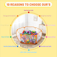 STARBOLO Gray Kids Ball Pit - Orange - image 2