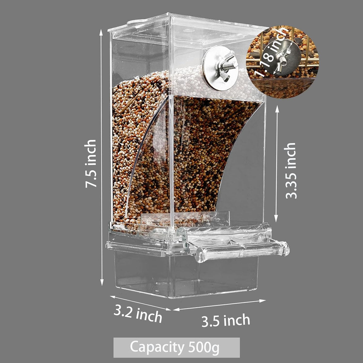 Automatic No Mess Bird Feeder Water Dispenser Set – Essentials for Birds - Transparency + Transparency - image 2