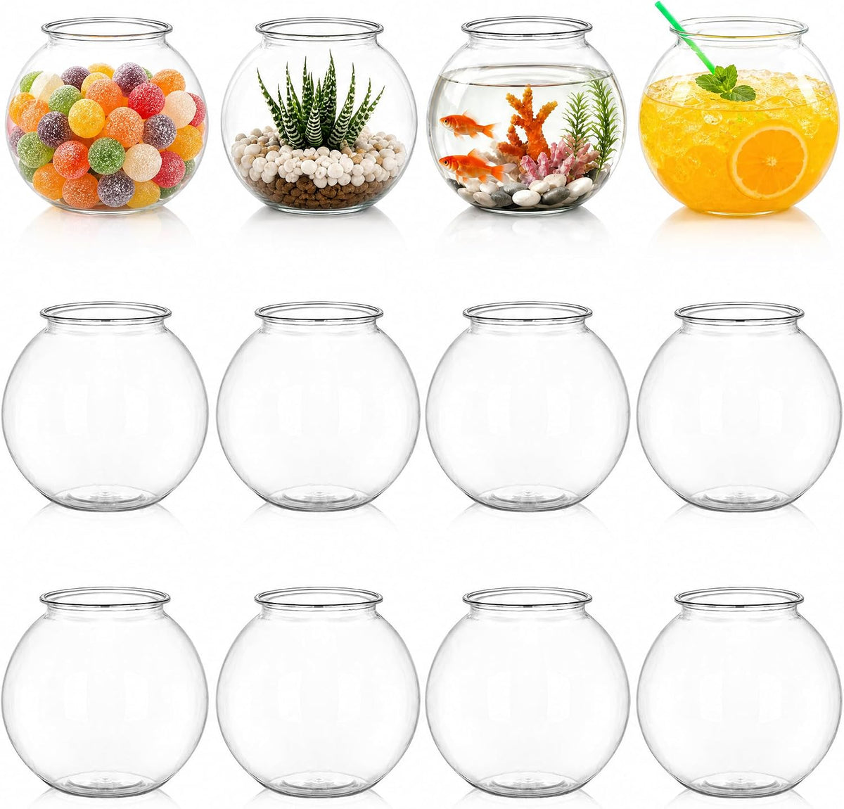 Okllen 12 Pack Plastic Ivy Bowls, Carnival Games, Candy
