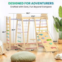 BlueWood Upgraded Indoor Jungle Gym 9-in-1 Playground Kids Climbing - Colorful / 9-in-1 - image 2