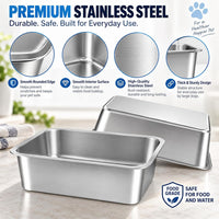 3 Gallon Large Water Bowl for Dogs - 2 Bowls / 3 Gallons - image 4
