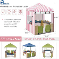 Hadisi black 600D waterproof outdoor kids playhouse cover with zippered front door - view 24