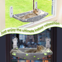 Glow in the Dark Cat Window Perch, Foldable Cordless Pet Hammock - 1PC Stars - L - image 4