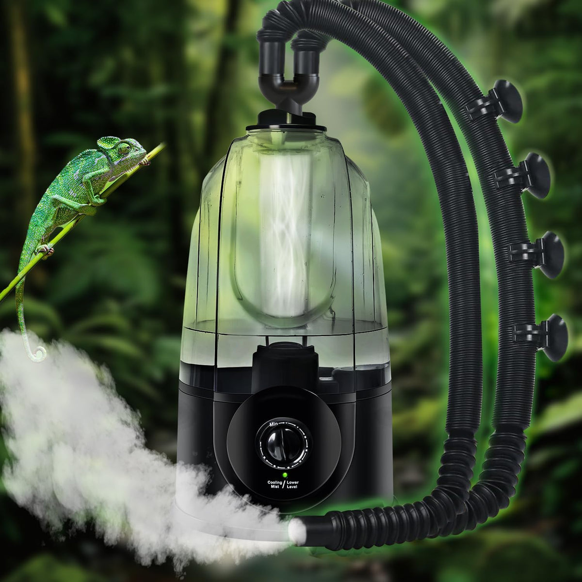 Coospider Reptile Fogger Humidifier - 3.8L/1GAL-Dual-UP