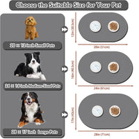 Cat Food Mat Small, 20''x12'' Absorbent Cat Feeding Mat - 24''x16'' / Dark Gray - image 4