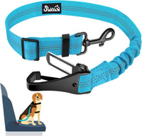 SlowTon Dog Car Seat Belt - Blue / 35.5in- 1 Pack