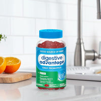 Digestive Advantage Prebiotic Fiber Gummies + Probiotics for Gut Health, 5g Prebiotic Fiber Plus 1 Billion CFU Probiotic, Supports Digestive Health & Regularity, (60ct Bottle) Strawberry Flavor*