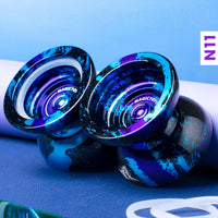 MAGICYOYO N11 Metal Yoyo Professional Responsive & Unresponsive Trick - Black blue purple - image 2