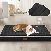 WNPETHOME Orthopedic Dog Bed for Crate, Waterproof Extra Large Dogs Bed with Removable Washable Cover, Multi-Needle Quilting Dogs Crate Beds