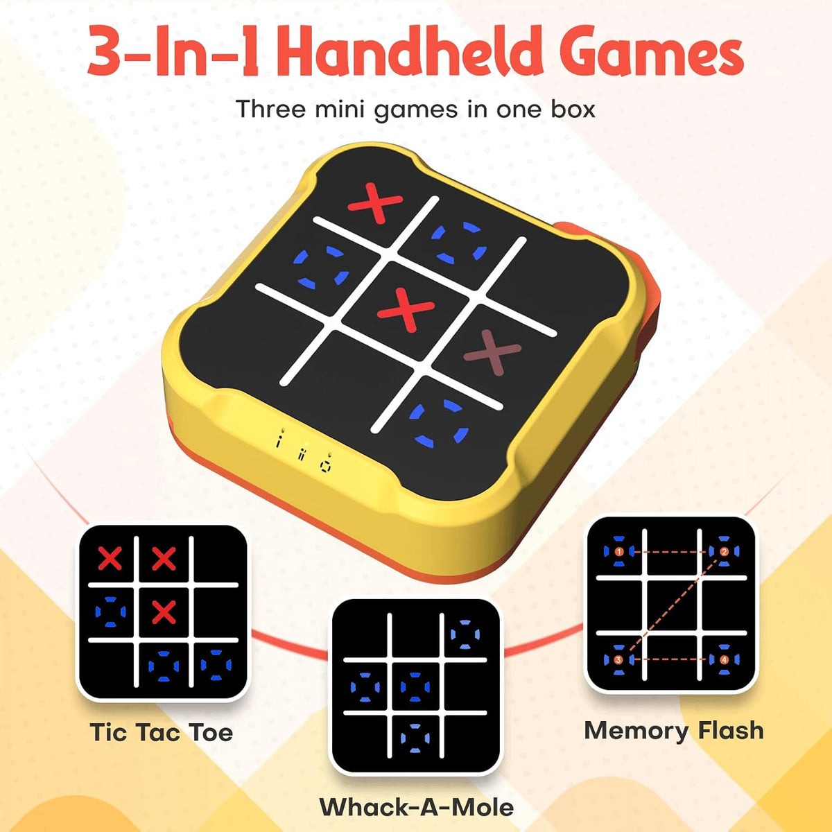 Bacare Tic Tac Toe Bolt handheld electronic game with lit-up grid - view 15
