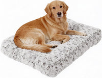 Large Dog Crate Bed Mat, Washable Plush Pad for Large Breeds – Essentials for Dogs - Gray / 41.0" L x 27.0" W x 4.0" Th