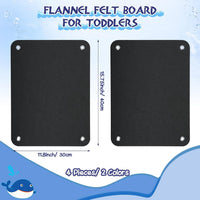 Yunsailing felt story boards for kids, 4 black flannel boards with grommets - view 16