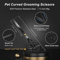 Dog Grooming Scissors Kit - 7 Inch / Black Dog Grooming Scissors - image 3