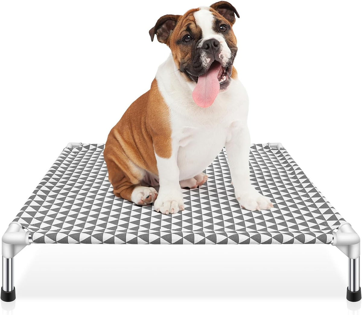 Kuntrust Elevated Outdoor Dog Bed, Medium Size, Cotton Material - Triangle / 4 sided Medium