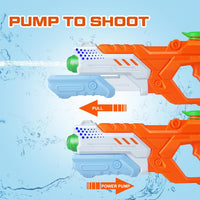 Quanquer 3 Pack Water Guns for Kids Adults - Blue Orange Cyan - image 4