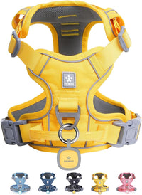 Pawaii No Pull Dog Harness with Pet ID Tag, Reflective Vest – Essentials for Dogs - M (Chest: 22"-27" ) / Pineapple Yellow