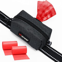 Tuff Pupper Dog Poop Bag Holder, Works with Any Dog Leash - Epic Black