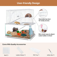 3 Tiers Large Hamster Cages Glass - 20"L x 12"W x 20"H - image 4