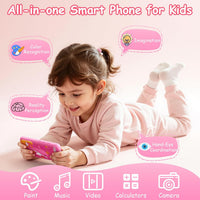 luluckck kids smart phone toy with 3.97 inch touchscreen in black and pink - view 8