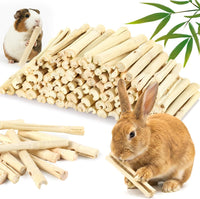 2.2Lb/1000g Natural Sweet Bamboo Chew Toys for Rabbit Chew Sticks – Essentials for Small Pets - 3.3Lb(1500g)