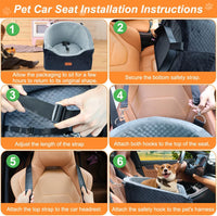 Vivifying Dog Car Seat for Small Dogs - Gray&Black - image 4