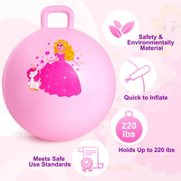 ZOOJOY Hopper Ball, Hopping Toys for Kids - Age:3-8(18''/45cm) / Pink Princess - image 4