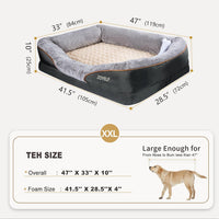 Medium Memory Foam Dog Bed Orthopedic Dog Bed & Sofa with Removable - XXLarge-47'' x 33'' - image 2