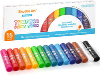 Tempera Paint Sticks, 15 Colors Solid Tempera Paint for Kids - 15 COlors