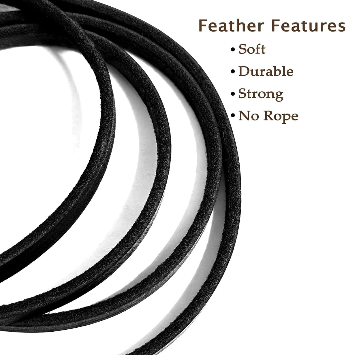 Guiding Star Leather Dog Leash 6ft x 3/4 inch Heavy Duty Training - Black / 6ft x 1/3 inch - image 4