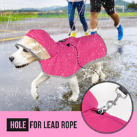 Lukovee Dog Raincoat, Waterproof Jacket with Clear Hood & Leash Hole, M – Essentials for Dogs - Fuchsia / 2X-Large - image 2