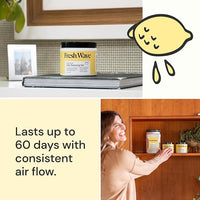 Fresh Wave Lemon Odor Removing Gel, 15 oz., Pack of 2 - Safer Odor Absorbers for Home, Natural Plant-Based Odor Eliminator, Every 15 oz. lasts 30-60 Days, For Cooking, Trash & Pets